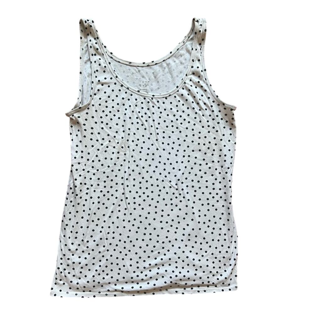 A New Day Black & White Polka Dot Tank Top - XXL